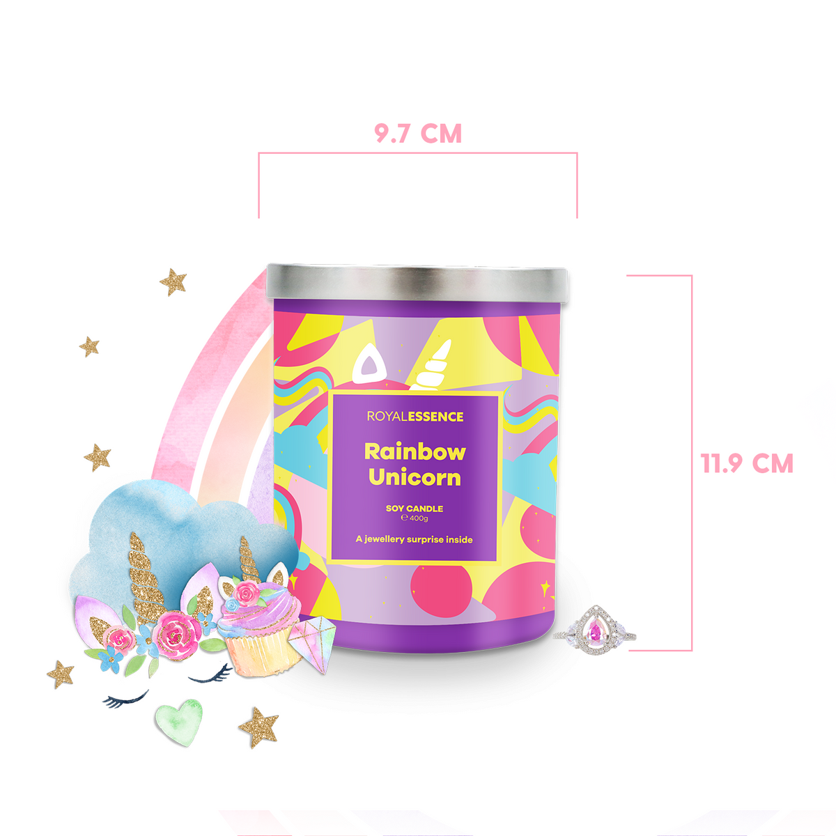 Rainbow Unicorn (Candle)