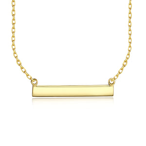 Gold Vermeil Necklace - GOLD BAR
